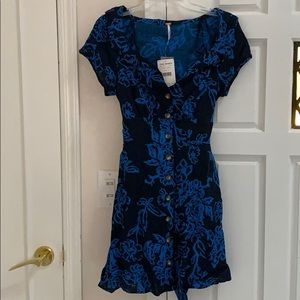 Free People A Thing Called Love Dress Blue